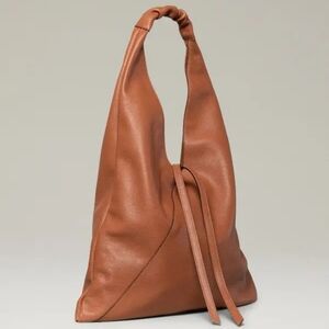 Italian Leather Brown M.GEMI Carlotta XL Slouch Hobo Shoulder Bag Bohemian Style